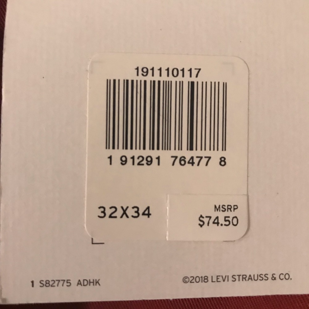 Levi’s 511 Commuter Pants Red Paint 32 x 34 - Picture 6 of 6